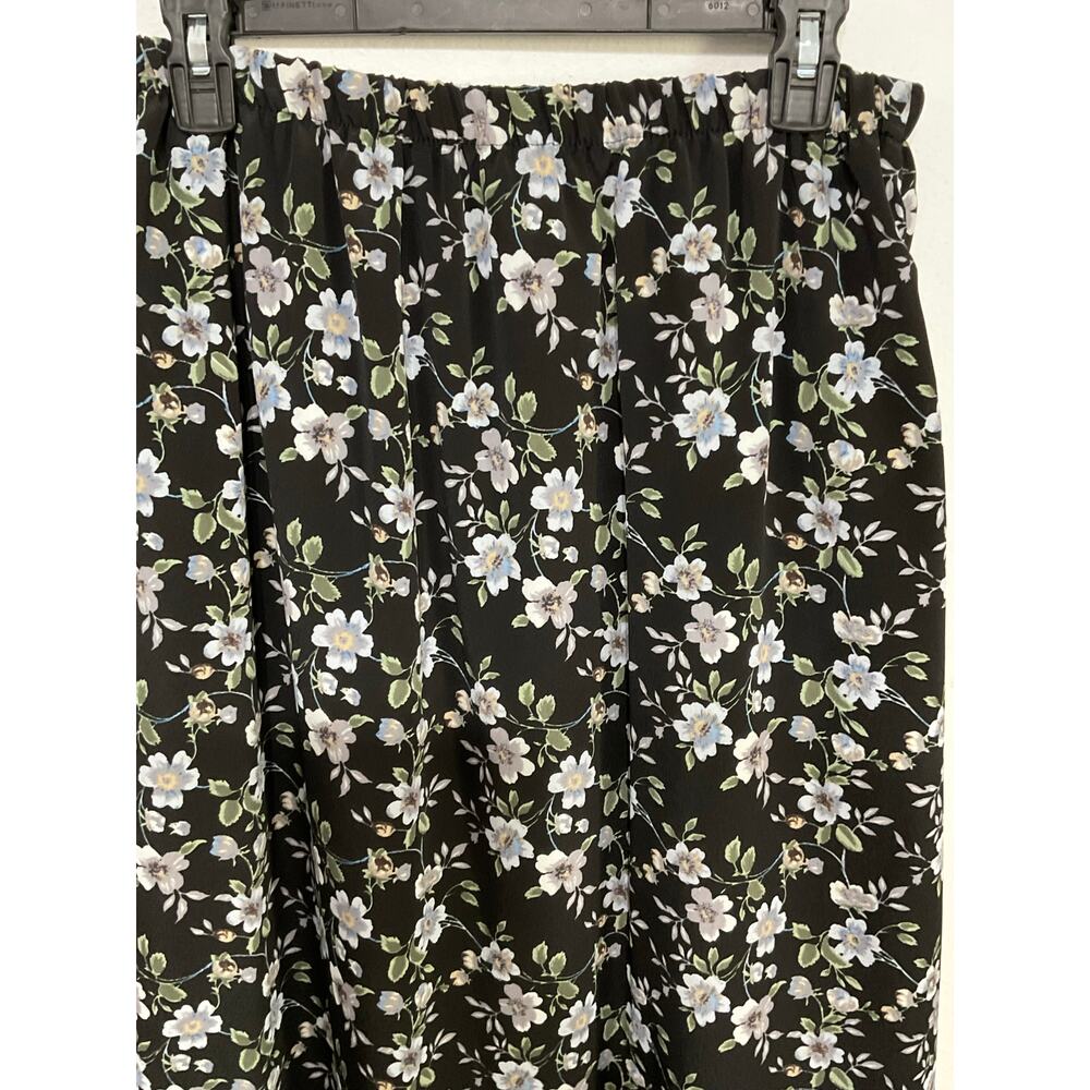 Early 90s VTG Floral Maxi Skirt Size 14 Large Elastic Waist Cottagecore - Picture 3 of 7